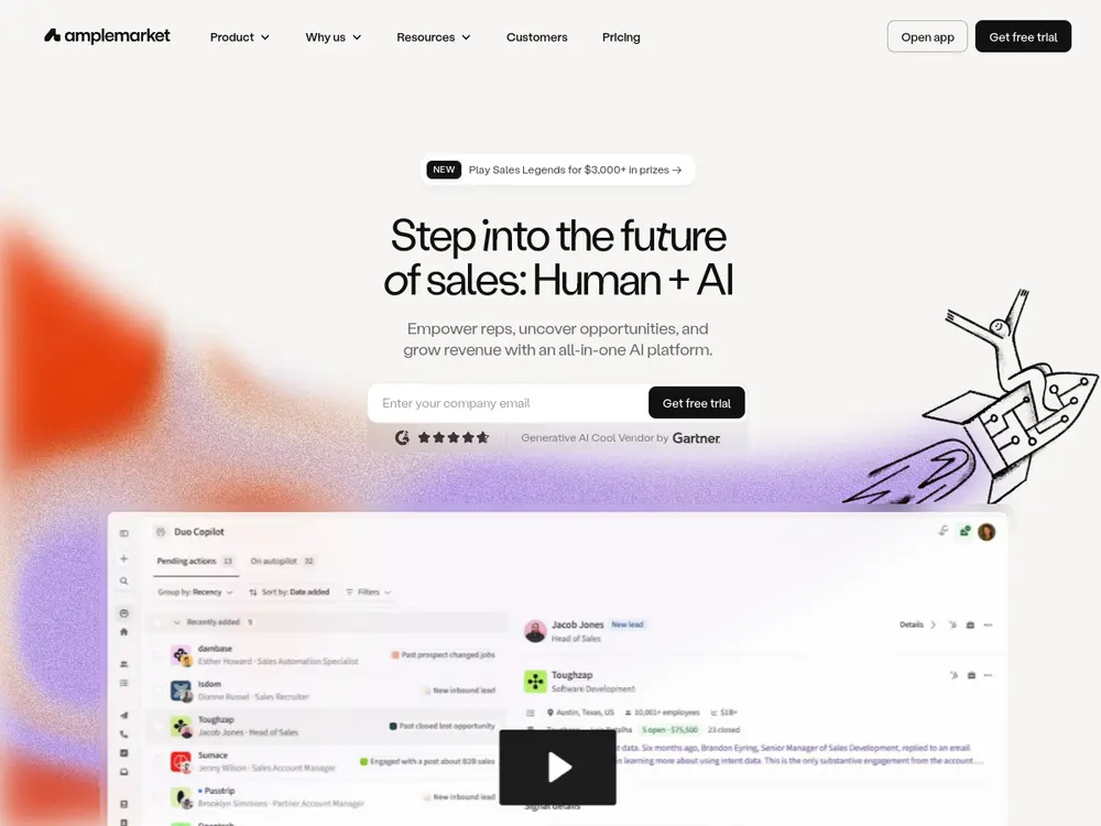 Amplemarket screenshot