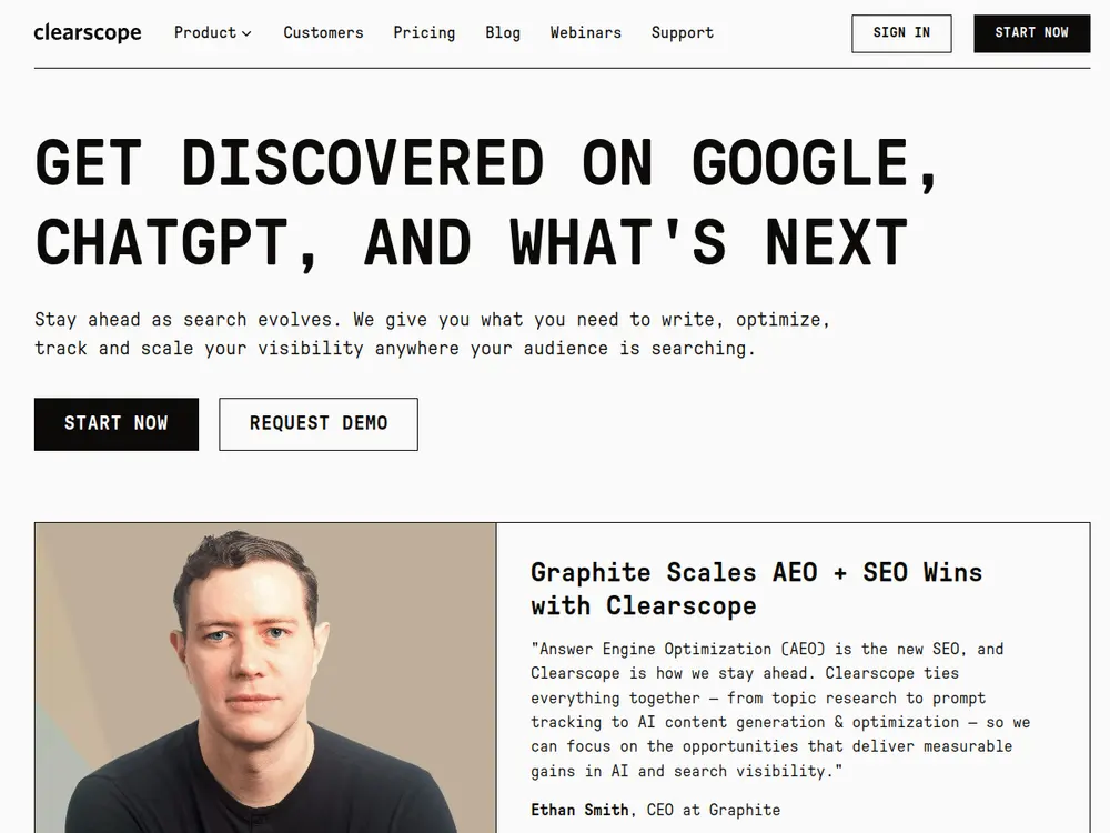 Clearscope screenshot