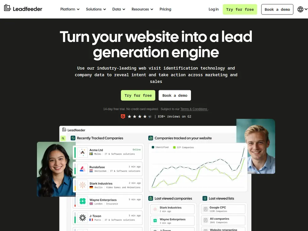 Leadfeeder screenshot
