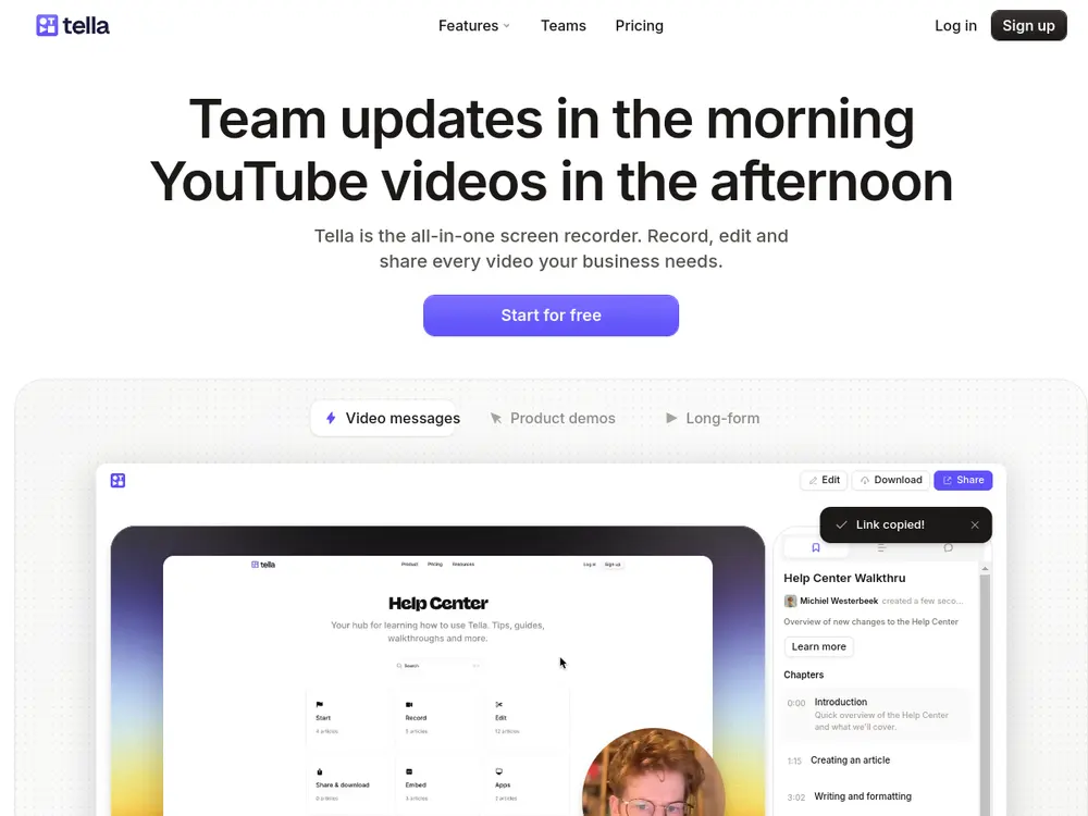 Tella screenshot