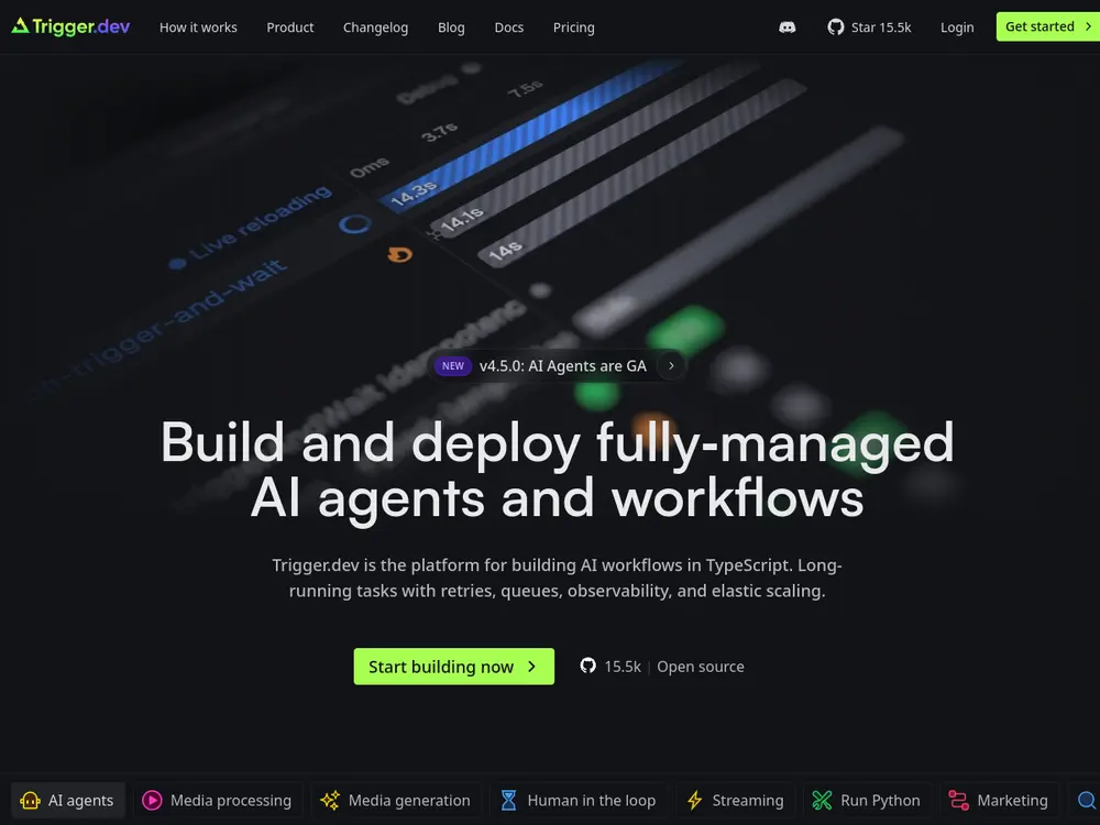 Trigger.dev screenshot