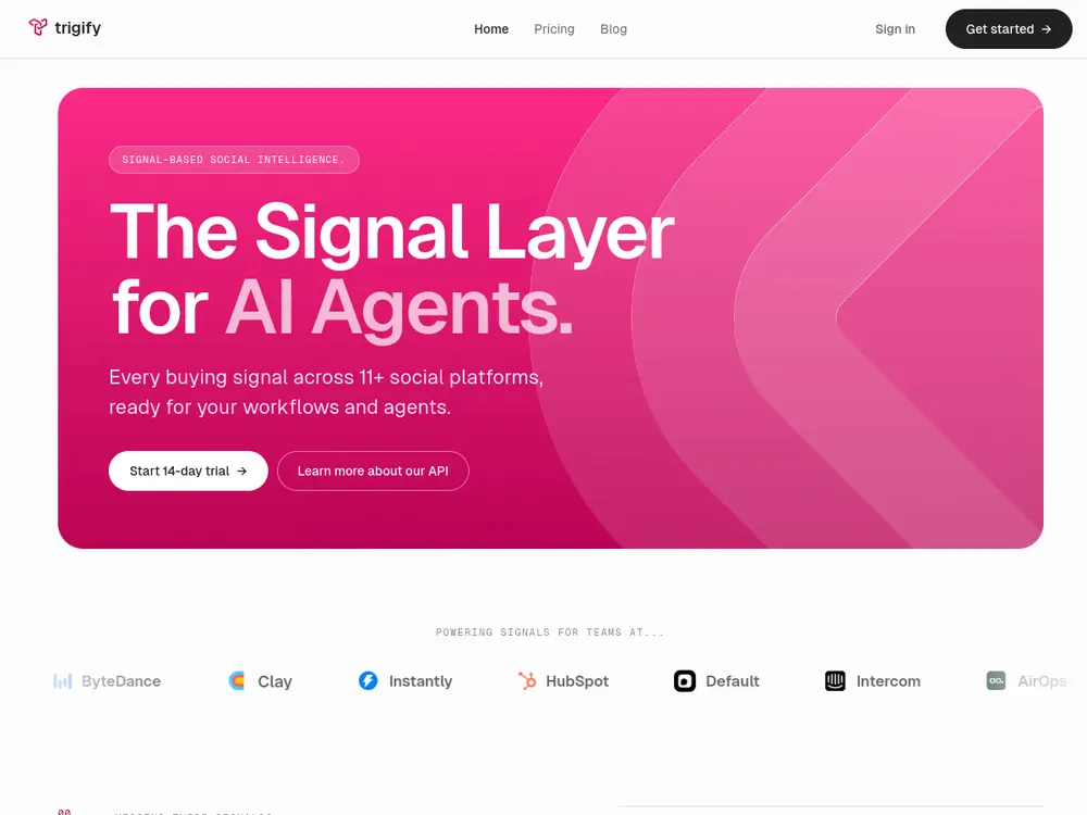 Trigify screenshot