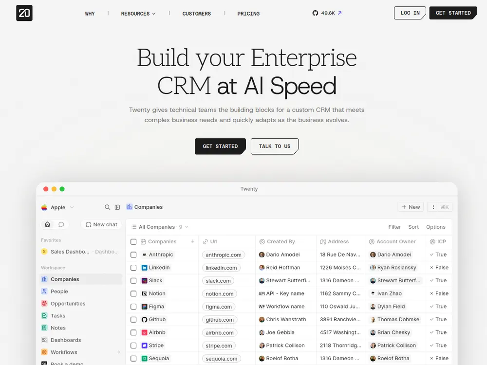 Twenty screenshot